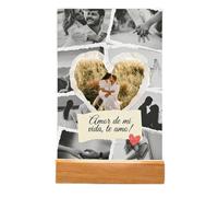 Wintarn Luz nocturna personalizada con placa acrílica fotográfica, regalo de Navidad para el Día de la Madre para pareja, regalo único del día de San Valentín para ella, regalos conmemorativos
