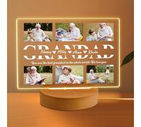 Wintarn Regalos personalizados para abuelo, regalo de cumpleaños con fotos, 7 colores, luz nocturna, placa acrílica para el día del padre, regalo personalizado para abuelo de nietos (paisaje-abuelo)