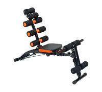 Wintem Banco multifuncional 22 en 1 para entrenamiento completo en casa con respaldo inclinable, asiento giratorio, extensores elásticos y estructura plegable para ahorrar espacio