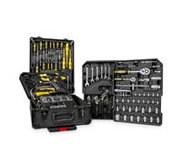 Wintem - Carro portaherramientas CraftyCart 699 piezas con bandejas organizativas y mango telescópico, caja compacta para uso profesional y doméstico, herramientas de acero resistentes