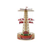 Wintem Carrusel navideño en Movimiento con música y Luces LED - Ideal para Decorar casa o pueblos de Navidad Durante el período navideño - Fabricado en Materiales Resistentes - 44,5 x 24,5 x 24,5 cm