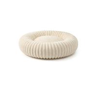 Wintem - Caseta para Perro Interior Donut antiestrés, Suave y Lavable, con Fondo Antideslizante, diseño Envolvente para relajación Profunda, Ideal para el Descanso Diario de Perros y Gatos (Blanco