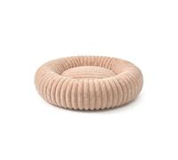 Wintem - Caseta para perro interior Donut antiestrés, suave y lavable, con fondo antideslizante, diseño envolvente para relajación profunda, ideal para el descanso diario de perros y gatos (beige, M Ø