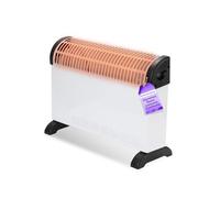 Wintem - Convector eléctrico de suelo Kenya 2000 W para calefacción de casa silencioso con termostato ajustable y protección contra sobrecalentamiento, ideal como estufa de bajo consumo (blanco)