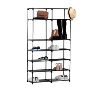 Wintem Estantería Modular Multiusos con 14 estantes robustos de TNT, Estructura empotrada Que Ahorra Espacio para casa, Entrada y Dormitorio, fácil de Montar y Adaptable a Cualquier Ambiente