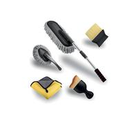 Wintem - Juego Completo de Limpieza de Coche Profesional de 5 Piezas de Microfibra para casa y Coche, con Cepillo telescópico, Pinceles y paños Suaves para Limpieza Profunda y Secado sin arañazos