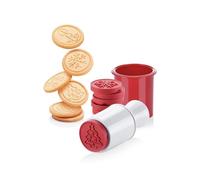 Wintem Juego de sellos y 6 moldes para galletas navideñas de silicona de 5,5 cm - Materiales seguros y resistentes - Formas con diferentes motivos navideños - Fácil y práctico de usar - Lavable en
