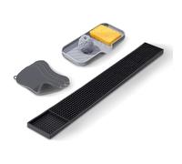 Wintem - Kit de Fregadero de Silicona, Juego de 5 Piezas con esponjas de Cocina antiarañazos, Alfombrilla drenante para Secado rápido, Uso Diario para Fregadero y Superficies, diseño higiénico