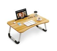 Wintem Mesa Plegable con portavasos 60 x 40 cm Blanco - La solución Decorar y optimizar Cualquier Espacio con Elegancia y Comodidad - cómoda y Resistente
