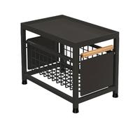 Wintem - Organizador de cocina ahorra espacio negro con cajón extraíble y estante superior de hierro, multiusos para debajo del fregadero, despensa y baño, fácil de montar, robusto y compacto (negro)