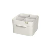 Wintem Organizador de cosméticos para baño o dormitorio con cómodos cajones de plástico blanco - Organizador de maquillaje ideal para mantener en orden cremas y maquillaje - Diseño moderno y elegante