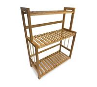 Wintem Organizador Multiusos de bambú con 3 estantes - Tamaño cómodo 42 x 18 x 53 cm - Fácil de Montar, Seguro y Resistente - Capacidad máxima 20 kg Ideal para Objetos Pesados o voluminosos