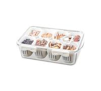 Wintem Recipiente con 8 compartimentos de polipropileno - Cierre de clip y función escurridor