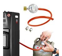 Wintem - Regulador de gas para estufas de GLP con tubo de 50 cm y 2 bridas de metal, conexión segura y rápida, resistente a temperaturas extremas para uso doméstico