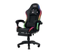 Wintem - - Silla Gaming con Reposapiés Extraíble, Cojín Doble y Luces LED RGB USB para Comodidad Total y Diseño Futurista Ideal para Juego, Estudio y Oficina