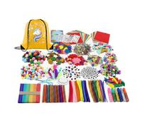 Wintem - Suministros artísticos para niños con mochila de unicornio, juegos de niñas de más de 1000 piezas creativas para actividades Montessori, manualidades y idea de regalo educativa