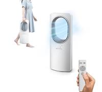 Wintem Ventilador Freezy de torre sin aspas, con mando a distancia y temporizador, enfriador de vórtice con oscilación, 3 modos y 3 velocidades, temporizador de 15 horas, 50 W