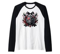 Winter Aesthetic Gothic Queen Crown For Christmas Season Camiseta Manga Raglan