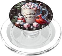 Winter Aesthetic Snowflake Decor For Women with Hot Cocoa PopSockets PopGrip para MagSafe