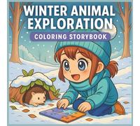 Winter Animal Exploration Coloring Storybook for Kids: Nature Adventure Storytelling & Creativity Activity - Fun Winter Book for Ages 3-8