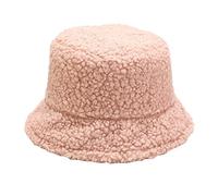 Winter Bucket Hats Damen Outdoor Warmer Sonnenhut weicher Samt Fisherman Cap Lady Panamá Female Damenhut Elegant Winter, Rosa., M