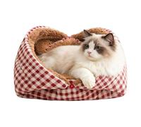 Winter Cat Bed - Warm Plush Cold Weather Pet House for Cats Dogs | Soft Sleeping Pad, Indoor Resting and Napping Spot, Comfortable Cushion for Living Room Bedroom Garage Puppy Kitten Pets