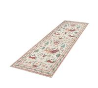 Winter Christmas Hallway Runner Rug - Non-Slip Stain-Resistant Holiday | Festive Winter Holiday Design Perfect for High-Traffic Entryways, Hallways, Kitchens, Bedrooms, & Living Rooms, Extra-Long
