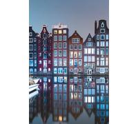Winter Cozy Collection: Undated Weekly Planner: Pocket Size 5.5x8.5 Minimalist Personal Agenda Featuring The Dancing Houses at Amsterdam Canal at Night