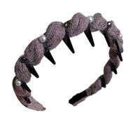 Winter Crochet Hair Styling Accessory Claw Clip/Hairband Strong Hold Breathable Hair Claw Women Office Party Essential Crochet Hairband with Pearls