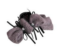 Winter Crochet Hair Styling Accessory Claw Clip/Hairband Strong Hold Breathable Hair Claw Women Office Party Essential Crochet Hairband with Pearls