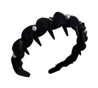 Winter Crochet Hair Styling Accessory Claw Clip/Hairband Strong Hold Breathable Hair Claw Women Office Party Essential Crochet Hairband with Pearls