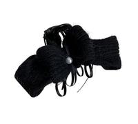 Winter Crochet Hair Styling Accessory Claw Clip/Hairband Strong Hold Breathable Hair Claw Women Office Party Essential Crochet Hairband with Pearls