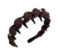 Winter Crochet Hair Styling Accessory Claw Clip/Hairband Strong Hold Breathable Hair Claw Women Office Party Essential Crochet Hairband with Pearls