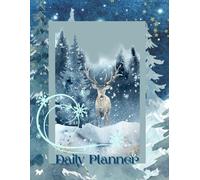 Winter Deer Daily Planner 8.5 x 11 | 140 Page Large Nature Organizer with Snowy Forest Cover for Productivity & Mindful Planning