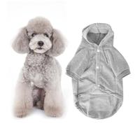 Winter Dog Clothes with Hat | Warm Fleece - Lined Coat for Small Dogs & Cats | Cozy Pet Sweater for Cold Weather/Indoor/Outdoor | Button Closure, Gray (XXL)