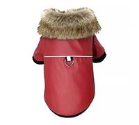 Winter Dog Coat Jacket Leather Pet Dog Clothing for Small Medium Large Dogs French Bulldog Chihuahua Yorkies Clothing (Red XXL Code)
