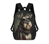 Winter Dog Scarf Accessories-1 Mochilas Impresas En 3D Para Niños 17inch Mochilas De Moda Informales Para El Día A Día, Bolsas De Viaje, Mochilas Informales Para Exteriores Para Niños Y Niñas