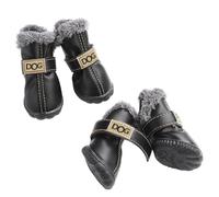 Winter Dog Shoes 4 Pack - Anti-Slip Soft Sole Paw Boots for Small Dogs | Warm Breathable Snow Footwear, Skid-Proof Outdoor Protection for Walking Hiking, Durable Pet Booties for Cold Weather, Comfort
