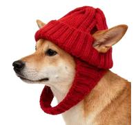 Winter Dog Trapper Hat - Cute Knit Headwear for Home Travel Party | Wool Fabric, 14.17-19.68in Adjustable Fit, 40g Weight, Pet Supplies, Stylish Accessory for Kitten Small Medium Large