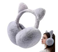 Winter Ear Muffs | Eye-Catching Plush Windproof | Foldable Winter Women Running Cat Ear Warmers | All-Day Wear Support For Kids Girls Cold Weather Outdoor Snow Sports Running Cycling Commuting