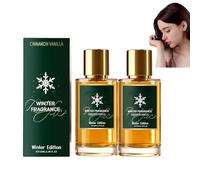 Winter Edition - Fragancia para mujer, 50 ml, aroma de canela y vainilla, aroma de larga duración, producto de belleza elegante para día, noche, boda y viaje (2 unidades)