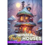 Winter Fairy Houses Coloring Book: Whimsical Holiday Coloring Pages Featuring Festive Designs and Cozy Scenes for Teens & Adults to Relax and Create