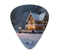 Winter Fairy Tale Prints - Juego de 12 púas de guitarra con 3 grosores diferentes, adecuadas para guitarras eléctricas y acústicas