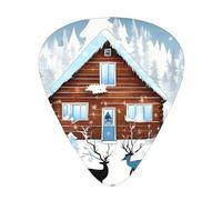 Winter Fawn - Púas de guitarra estampadas, juego de 12 piezas, adecuadas para tocar bajo y guitarra eléctrica, ideal para principiantes