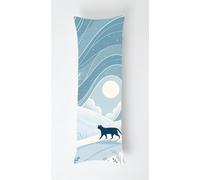 Winter Fields Body Pillow Case Cover 50x150cm, Long Backrest Cushion Pillow Protector with Zipper, Decorative Bedding Pillowcase, Soft Body Pillow Cover for Couch Bedroom Cat