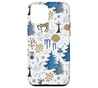 Winter Forest Christmas Holidays Snow Season Owl Reindeer Carcasa para iPhone 12 Mini