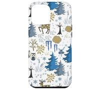 Winter Forest Christmas Holidays Snow Season Owl Reindeer Carcasa para iPhone 12 Pro MAX