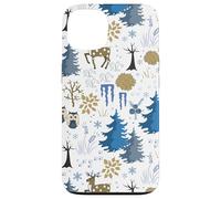 Winter Forest Christmas Holidays Snow Season Owl Reindeer Carcasa para iPhone 13