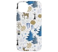 Winter Forest Christmas Holidays Snow Season Owl Reindeer Carcasa para iPhone 14 Plus
