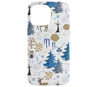 Winter Forest Christmas Holidays Snow Season Owl Reindeer Carcasa para iPhone 14 Pro MAX